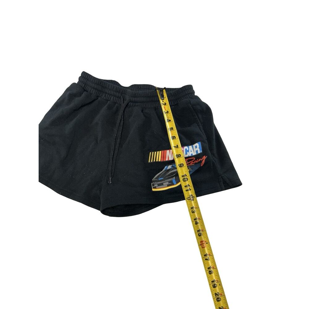 NASCAR Racing Women’s Large Black Graphic Sweat Shorts Drawstring - Picture 2 of 5